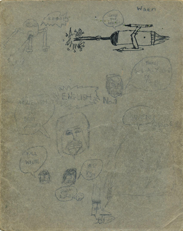 English 1, defaced in pencil