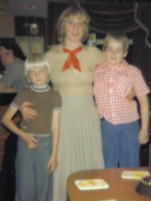 Me and Neil Keegan with one of the waitresses at the Kenbarry Hotel. I think her name was Berni. She was Swiss. Or Swedish. Or French?